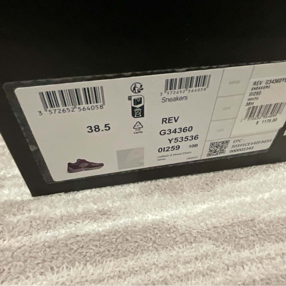 Chanel CC Off White Fabric Sneaker 38.5 - Picture 8 of 13